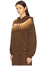 view 2 of 5 Wave Stripe 4 Relaxed Pullover Hoodie in Chocolate & Espresso
