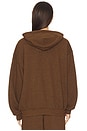 view 3 of 5 Wave Stripe 4 Relaxed Pullover Hoodie in Chocolate & Espresso
