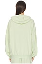 view 3 of 5 Wave Stripe 4 Relaxed Pullover Hoodie in Lime Cream & Seafoam