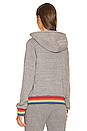 view 3 of 4 SWEAT À CAPUCHE RAINBOW RIB ZIP in Heather Grey