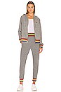 view 4 of 4 SWEAT À CAPUCHE RAINBOW RIB ZIP in Heather Grey