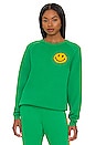 view 1 of 4 Small Smiley Crewneck Sweatshirt in Kelly Green