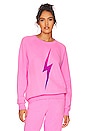 view 1 of 4 Bolt Fade Crewneck Sweatshirt in Electric Pink & Purple