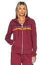 view 2 of 6 5 Stripe Hoodie in Plum
