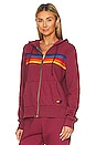 view 4 of 6 5 Stripe Hoodie in Plum