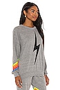 view 2 of 4 SUDADERA BOLT in Heather & Neon Rainbow