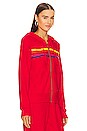 view 3 of 6 5 Stripe Zip Hoodie in Red & Yellow Purple