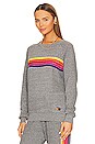 view 3 of 5 5 STRIPE スウェットシャツ in Heather Grey & Yellow Purple