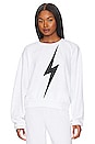 view 1 of 5 SUDADERA BOLT STITCH in White & Black