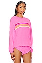 view 2 of 5 SUDADERA 5 STRIPE in Neon Pink