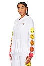 view 3 of 5 PULL À CAPUCHE SMILEY SUNSET in White