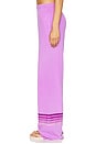 view 3 of 6 Rugby Stitch Wide Leg Pocket Sweatpant in Neon Purple & Purple