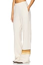 view 3 of 6 Rugby Stitch Wide Leg Pocket Sweatpant in Vintage White & Brown