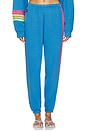 view 2 of 7 5 Stripe Sweatpant in Cobalt & Neon