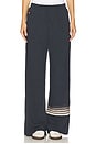 view 1 of 6 Rugby Stitch Wide Leg Pocket Sweatpant in Charcoal