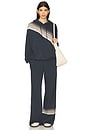 view 5 of 6 Rugby Stitch Wide Leg Pocket Sweatpant in Charcoal