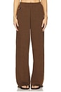 view 1 of 6 Wide Leg Pocket Sweatpant in Chocolate