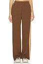 view 1 of 6 5 Stripe Wide Leg Pocket Sweatpant in Chocolate & Espresso