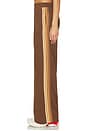 view 3 of 6 5 Stripe Wide Leg Pocket Sweatpant in Chocolate & Espresso