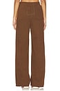 view 4 of 6 5 Stripe Wide Leg Pocket Sweatpant in Chocolate & Espresso