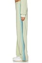 view 3 of 6 5 Stripe Wide Leg Pocket Sweatpant in Lime Cream & Seafoam