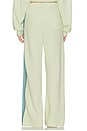 view 4 of 6 5 Stripe Wide Leg Pocket Sweatpant in Lime Cream & Seafoam