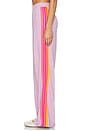 view 3 of 6 5 Stripe Wide Leg Pocket Sweatpant in Mauve & Magenta Orange