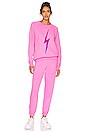 view 5 of 5 Bolt Fade 4 Sweatpant in Electric Pink & Purple