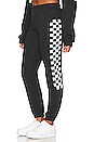 view 3 of 5 CHECK 스웻팬츠 in Black