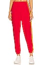 view 1 of 5 5 Stripe Sweatpant in Red & Yellow Purple