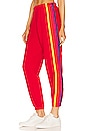 view 3 of 5 5 Stripe Sweatpant in Red & Yellow Purple