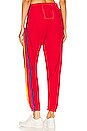 view 4 of 5 5 Stripe Sweatpant in Red & Yellow Purple