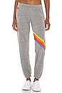 view 1 of 4 Chevron Sweatpant in Heather & Neon Rainbow