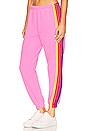 view 3 of 5 5 Stripe Sweatpant in Neon Pink, Yellow, & Purple