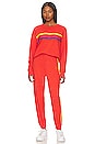 view 5 of 6 СПОРТИВНЫЕ БРЮКИ 5 STRIPE in Tangerine & Yellow Purple