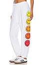 view 1 of 5 PANTALON SWEAT SMILEY SUNSET in White