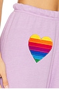 view 6 of 6 Rainbow Heart Stitch Sweatpant in Mauve