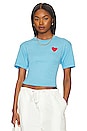 view 1 of 6 Heart Embroidery Boyfriend Tee in Sky