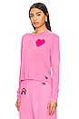 view 2 of 4 HEART PRINT Tシャツ in Neon Pink