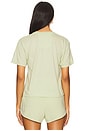 view 3 of 4 Heart Print Boyfriend Tee in Lime Cream & Neon Yellow
