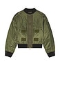 view 4 of 4 Flight Layered Washed Bomber Jacket in Khaki