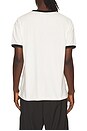 view 2 of 5 Essential Adsb Flocking Ringer T-shirt in White