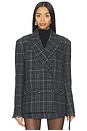 view 2 of 5 Valentina Blazer in Iron Check