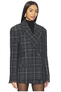 view 3 of 5 Valentina Blazer in Iron Check