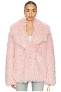 view 2 of 5 Poison Faux Fur Jacket in Soft Rose