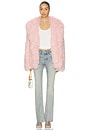 view 5 of 5 Poison Faux Fur Jacket in Soft Rose