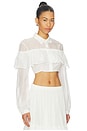 view 2 of 4 CAMISA CARMEN CROP in Fairy M?lk