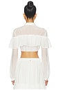 view 3 of 4 CAMISA CARMEN CROP in Fairy M?lk