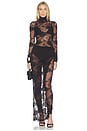 view 1 of 3 Tessa Lace Turtleneck Openback Jumpsuit in Black