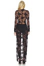 view 3 of 3 Tessa Lace Turtleneck Openback Jumpsuit in Black
